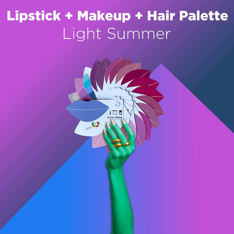 Cartela Batom + Make + Cabelo - Verão Claro