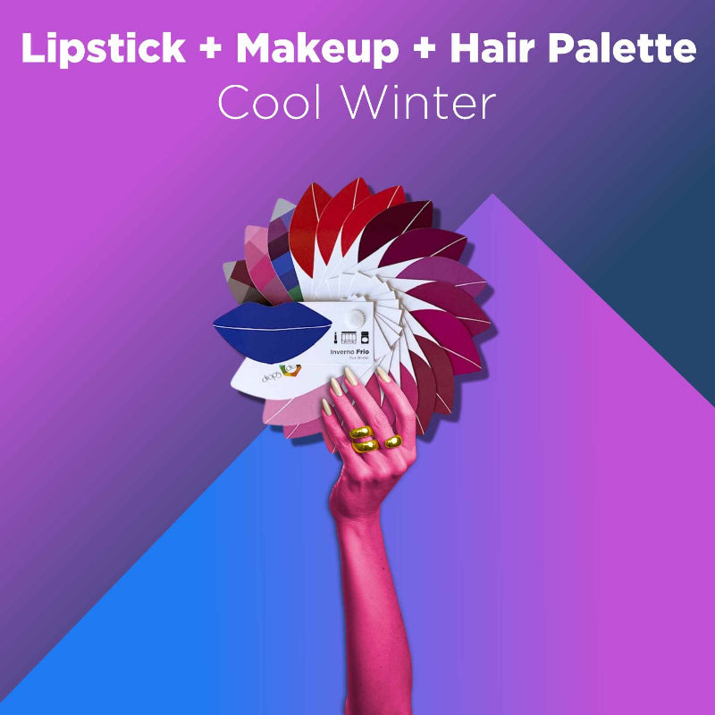 Cartela Batom + Make + Cabelo - Inverno Frio