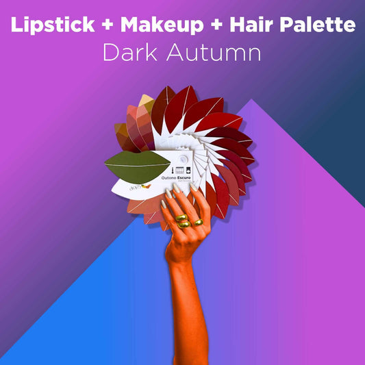 Cartela Batom + Make + Cabelo - Outono Escuro