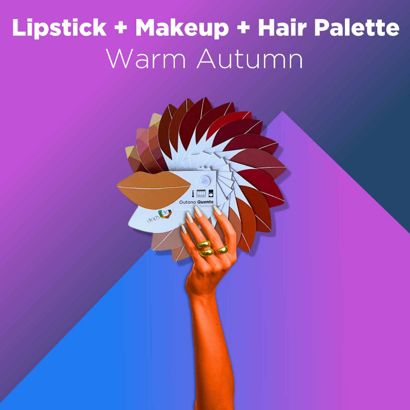 Cartela Batom + Make + Cabelo - Outono Quente