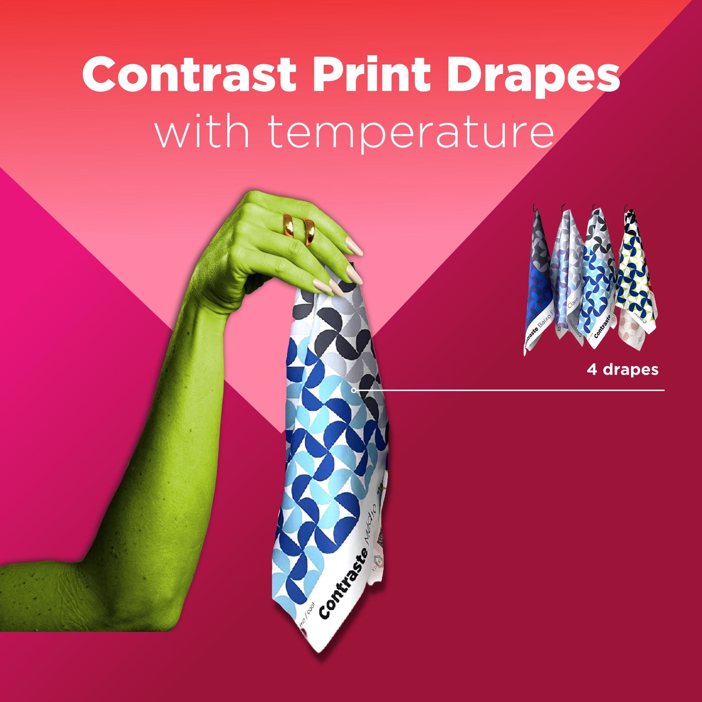 Contrasts and Prints Drapes Kit- 4 Fabrics