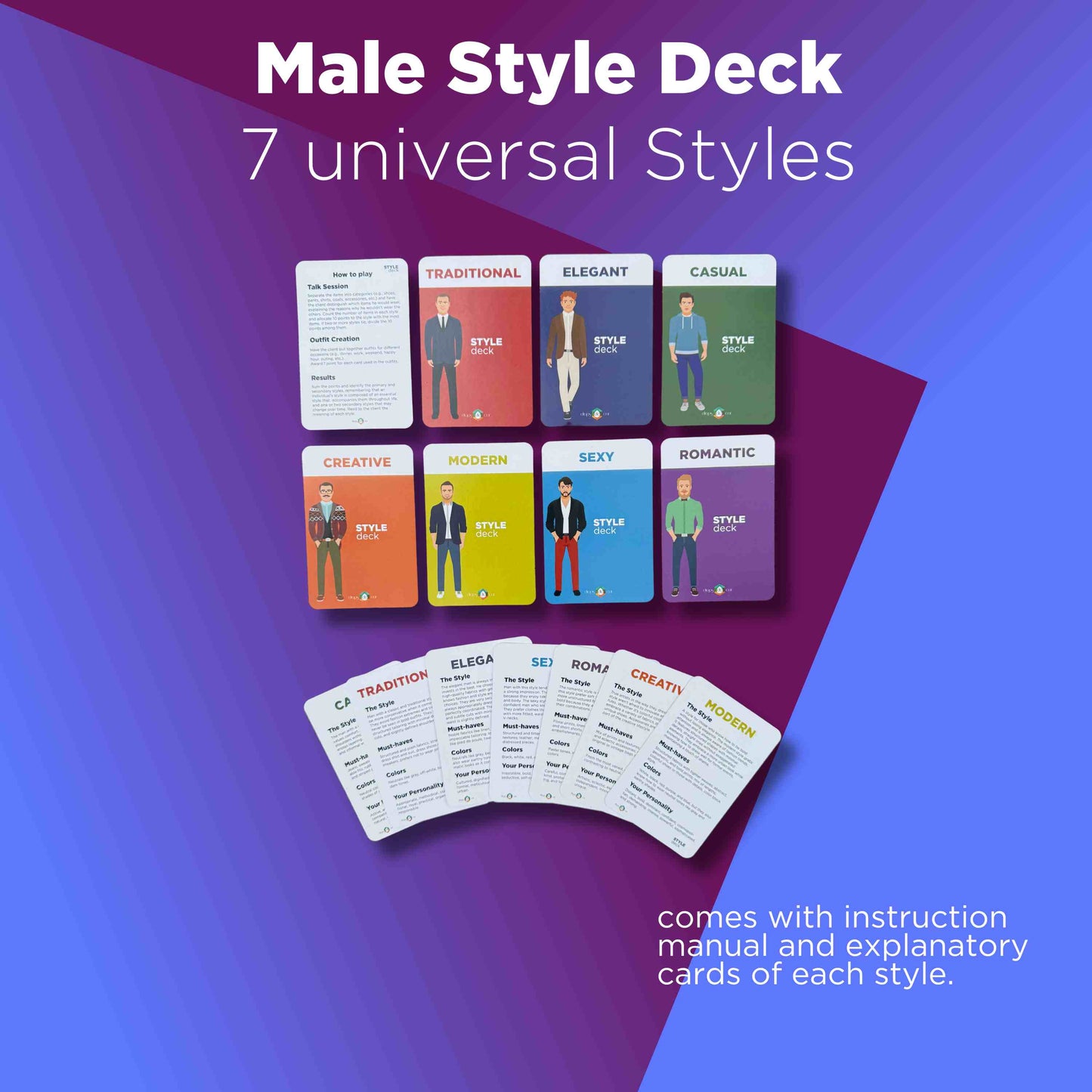 Baralho de Estilo Masculino - Inglês